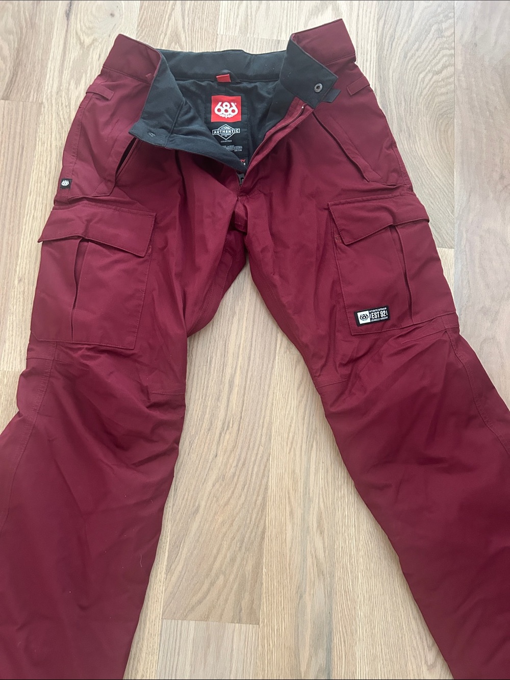 686 Men’s Maroon Cargo Snow Pants